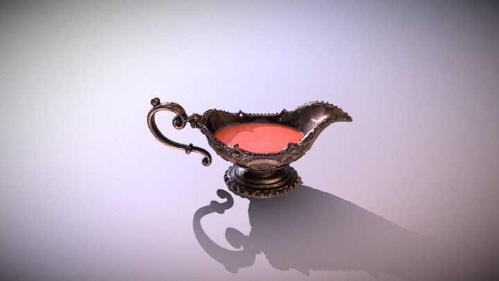 GA Free_030_Ornate Baroque Gravy Boat