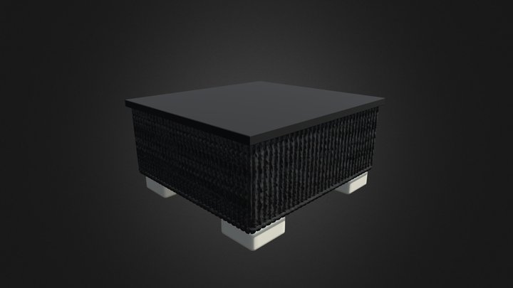 Black Living Room Table 3D Model