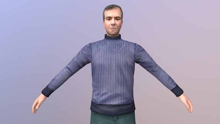 MAN 27 -WITH 250 ANIMATIONS 3D Model
