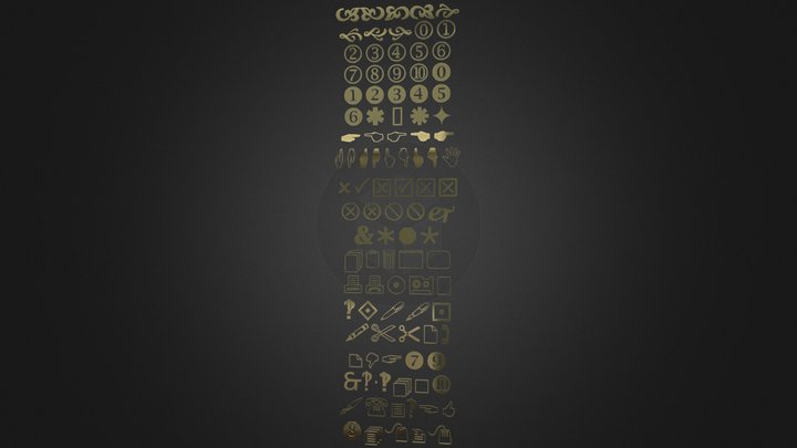 Wingdings 2 – Modello 3D gratuito STL