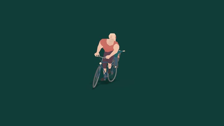 Father, Son and Bike 3D Model