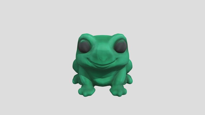 Tiny Emerald Frog free 3D Model