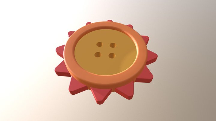 Button Sun 3D Model