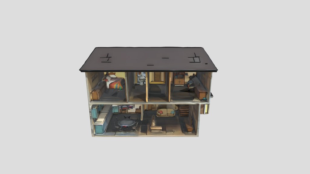two-story family house