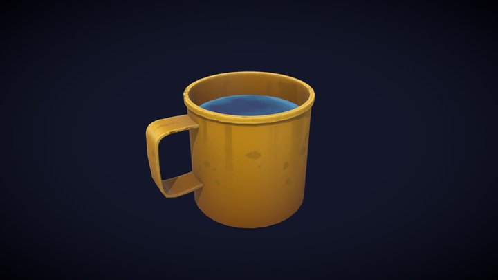 Simple Stylized Cup 3D Model