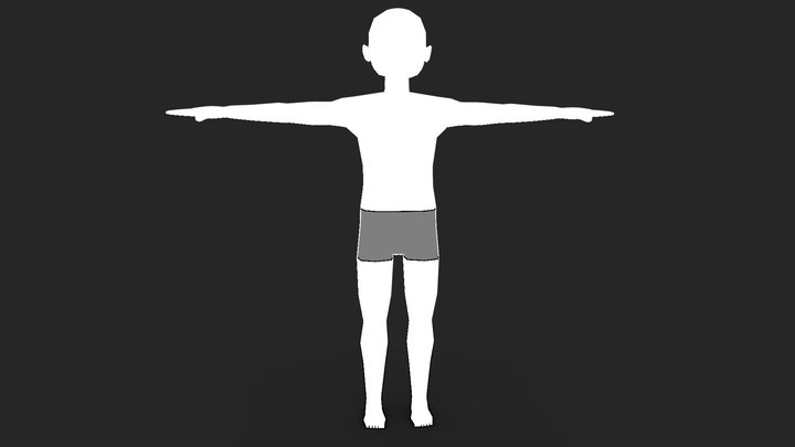 Basic Male Base Character 3D Model