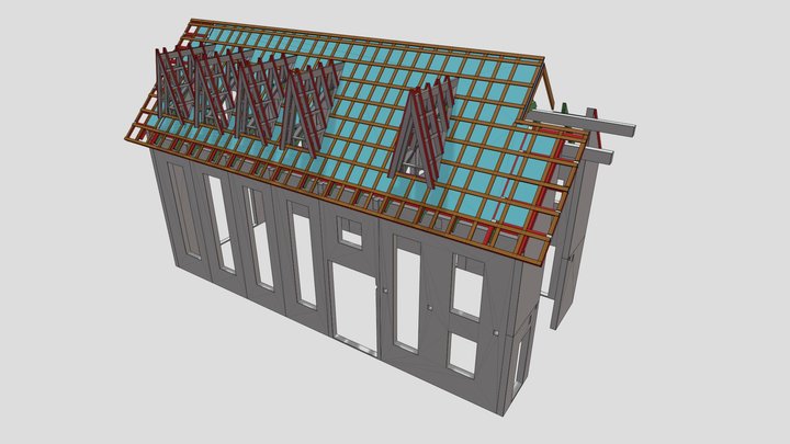 luther church  2024  steel-wood 05_09 3D Model