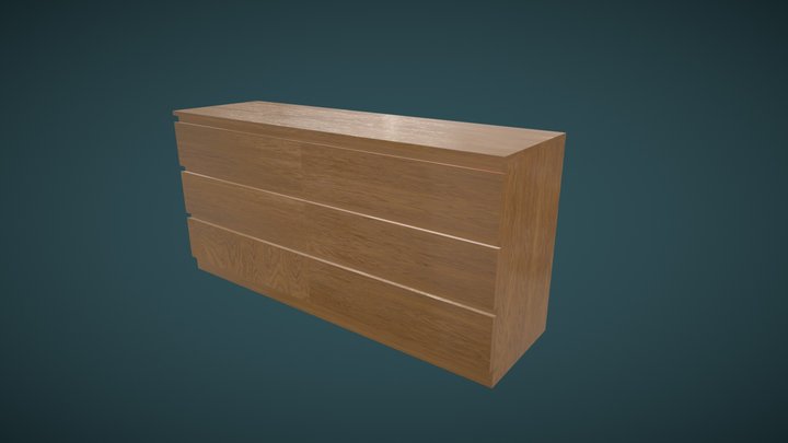 Chest 6 Drawers 1600 x 750 x 480 mm 3D Model