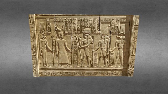 View in the Temple of Kom Ombo 3D Model