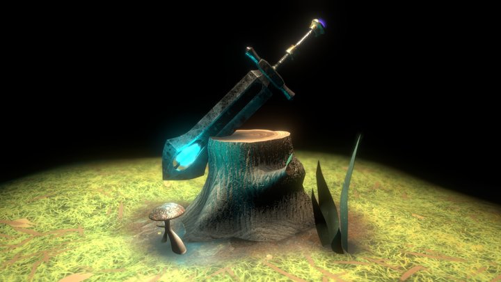 Crystal Sword 3D Model