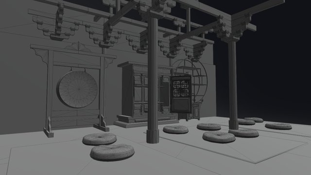 Chinese Temple Section 3 3D Model