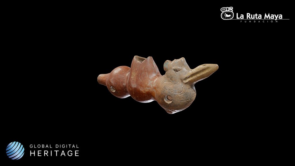 Poliglobular ocarina with Bird head