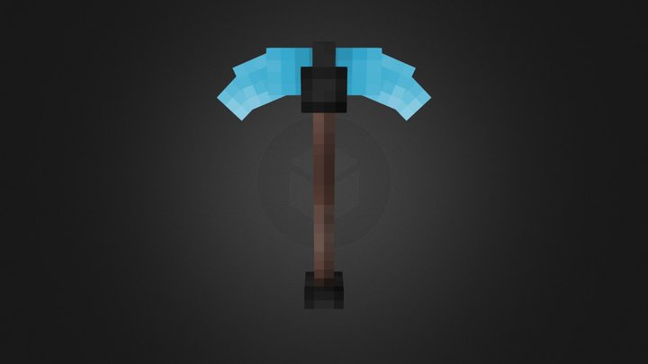Diamond Pickaxe 3D Model