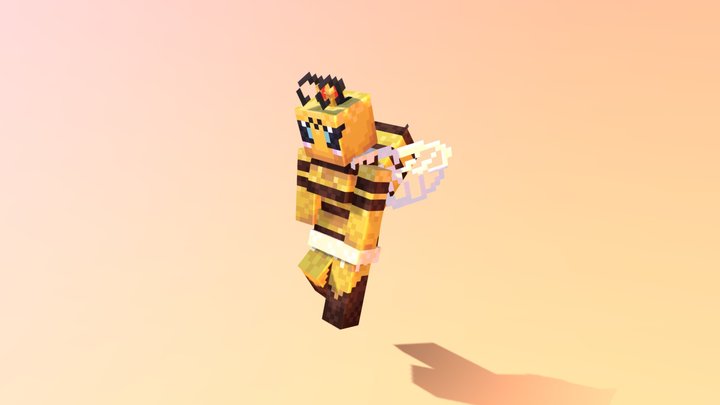 Minecraft Queen Bee 3D Model