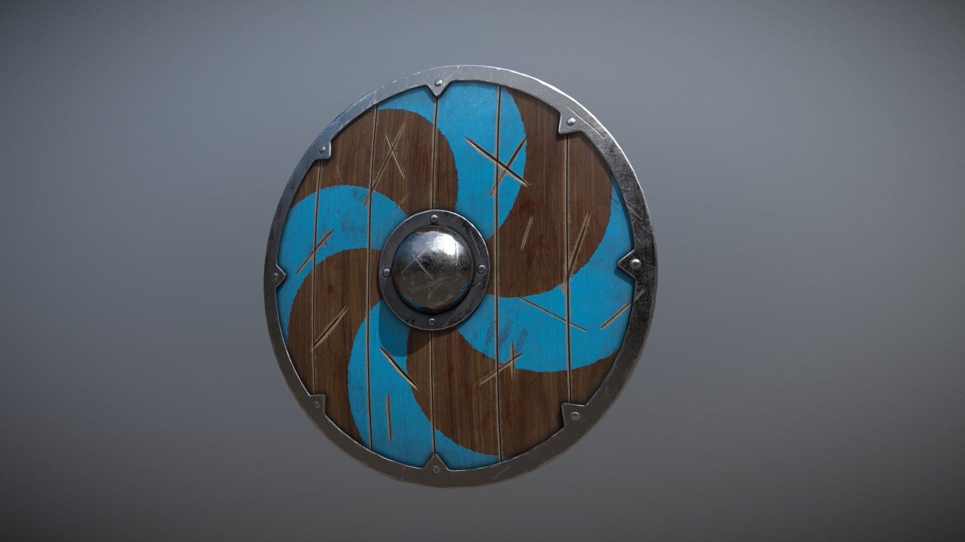 Lowpoly viking shield - Download Free 3D model by Dmytro Rohovyi ...