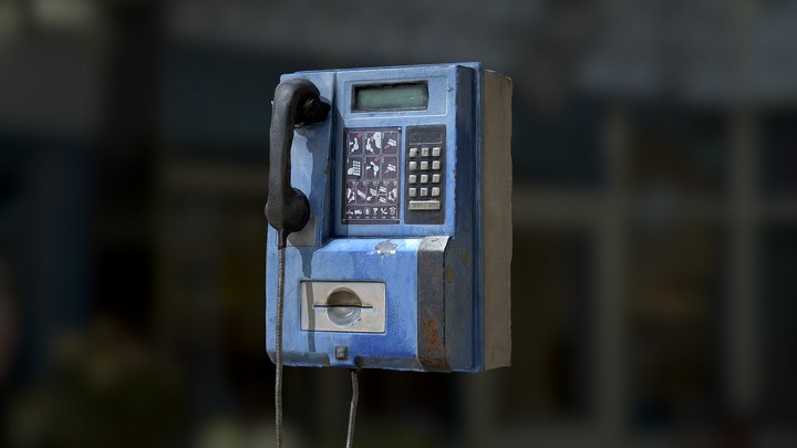 OLD PHONE BOOTH 3D Model
