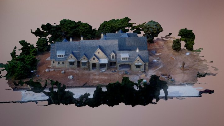 Dove White House Green Simplified 3d Mesh (1) 3D Model