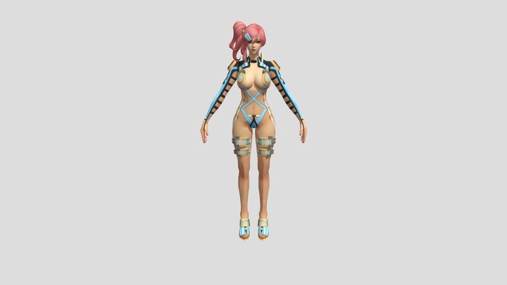 Scarlet Blade Paim Rigged 3D Model
