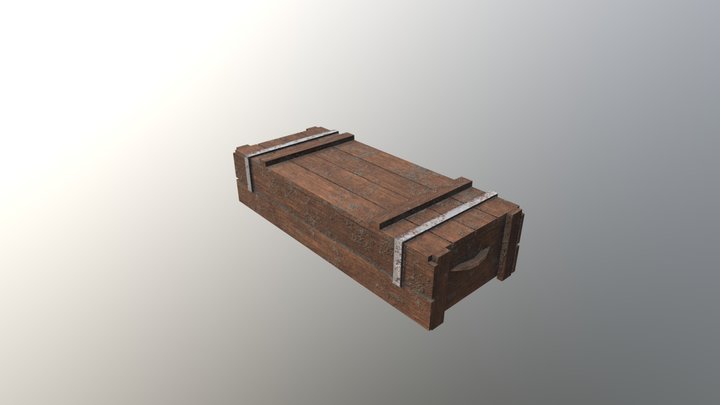WW2 Wooden Crate 3D Model