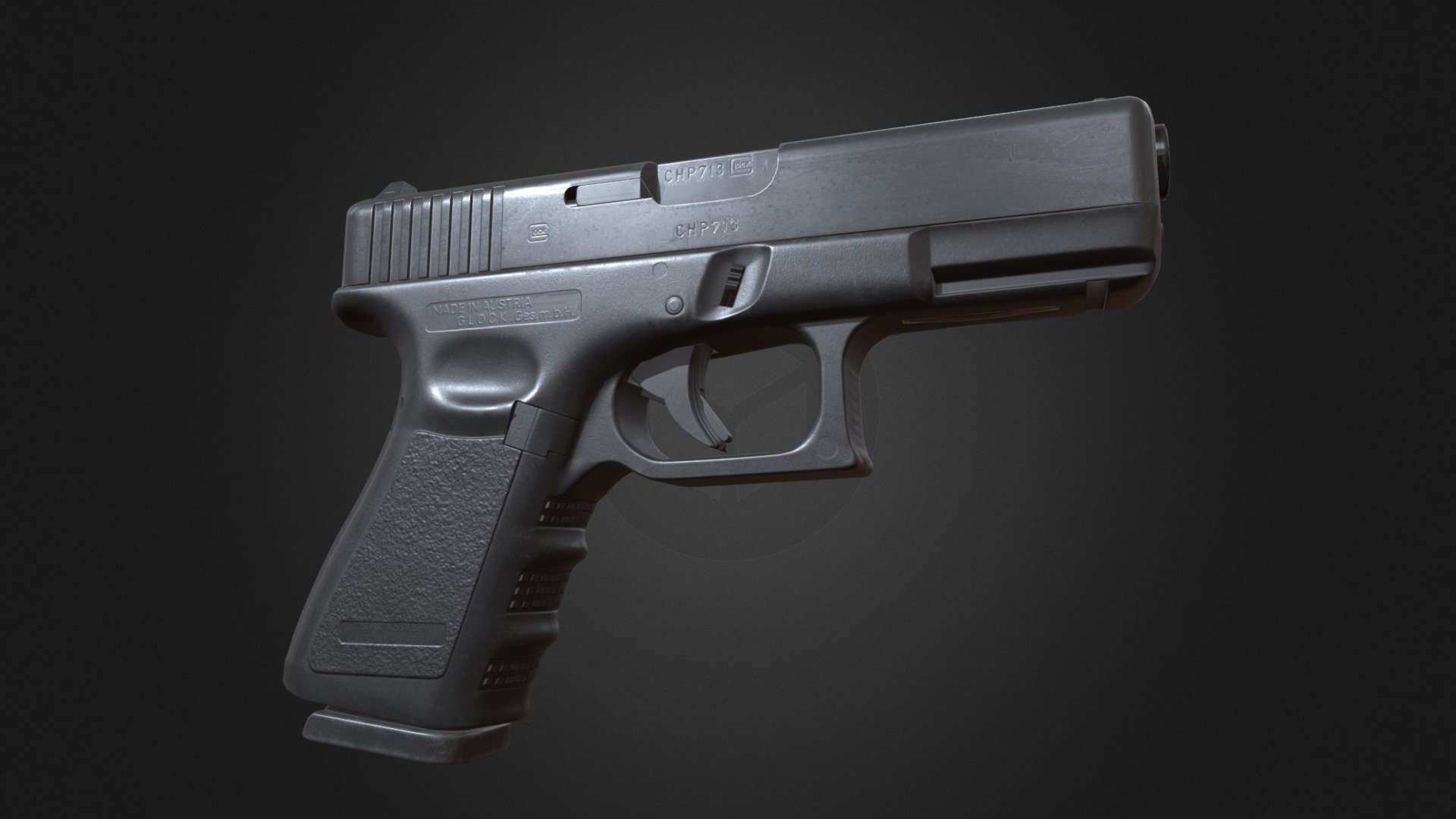 Semi-Automatic Pistol PBR - Buy Royalty Free 3D model by 3d Assets Gun ...