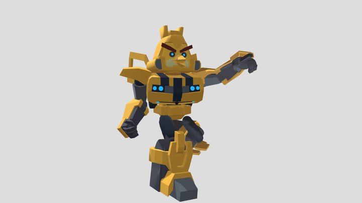 Angry Birds Transformers Bumblebee Bird 3D Model