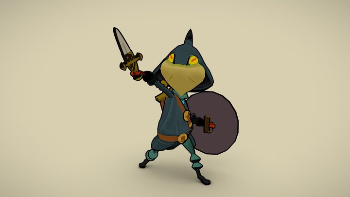 DAE - Frog Fighter 3D Model
