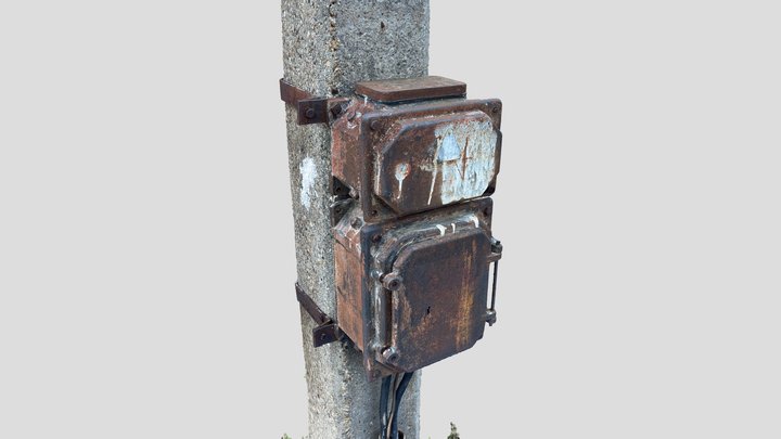 Rusty Electric Cabinet 01 | RAW Scan 3D Model