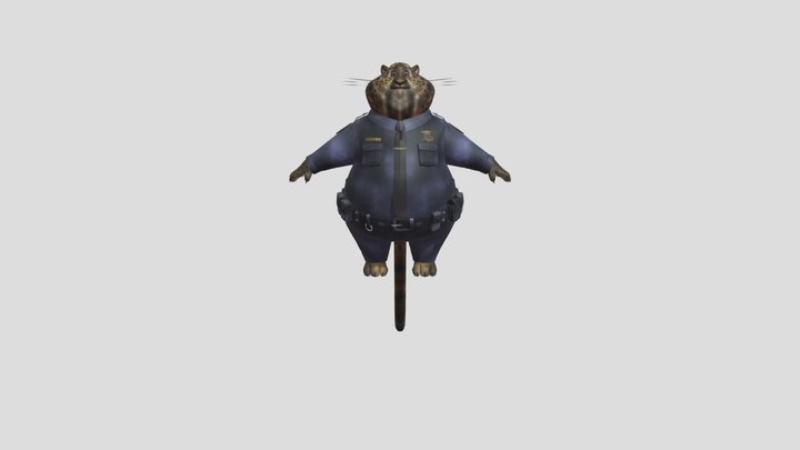 T-pose 3d cat model for game development or animation ,tall , good body  shape , wearing summer clothes and funny face , like zootopia characters