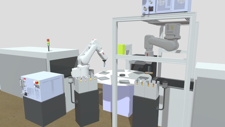 Demo Robotic Solar Assembly Simulation 3D Model