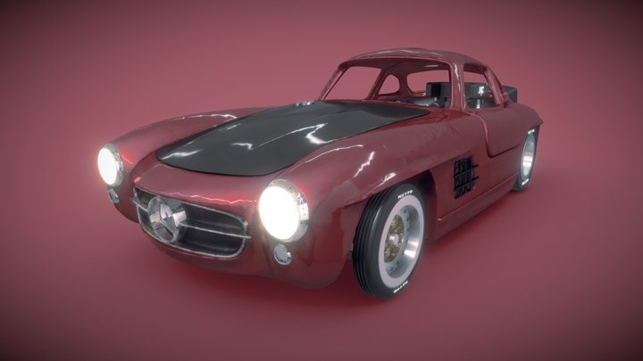 Mercedes SLS 300 drag racer – Modello 3D gratuito STL