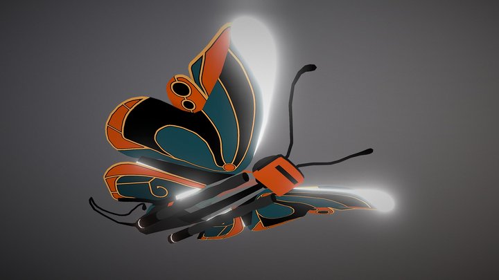 Handheld Vacuum Butterfly 3D Model