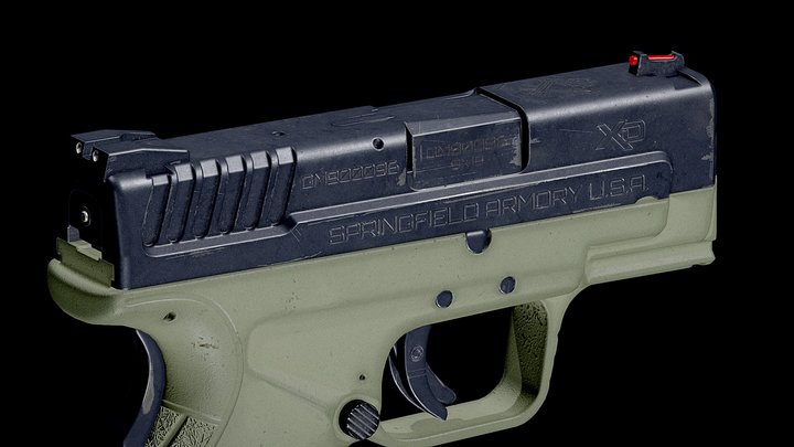 Springfield Armory XD-9 Handgun 3D Model