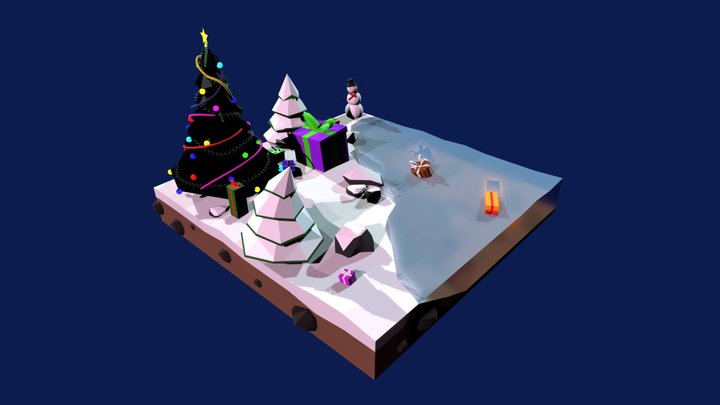 Christmas Landscape 3D Model