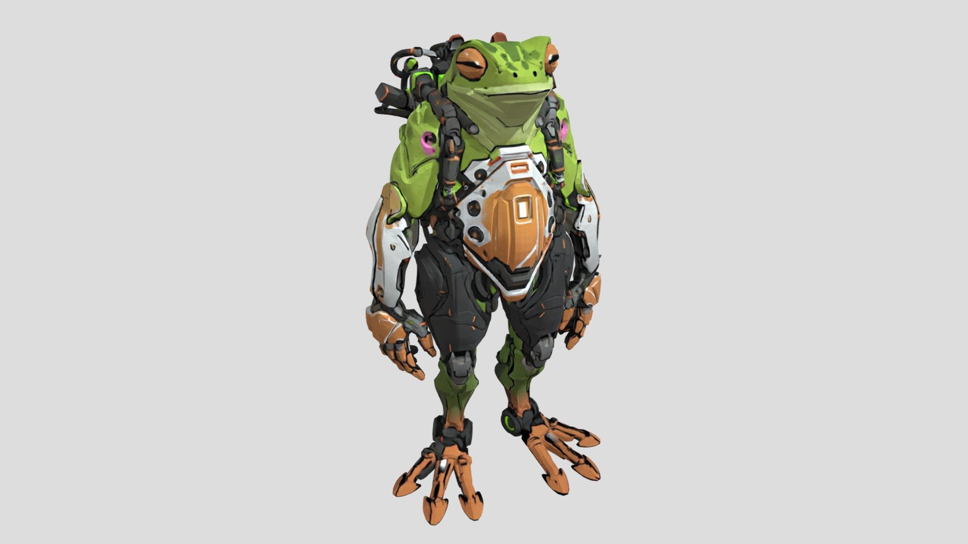 Cyber Frog 3D Character - 3D model by wartan3d [0e2bb5d] - Sketchfab