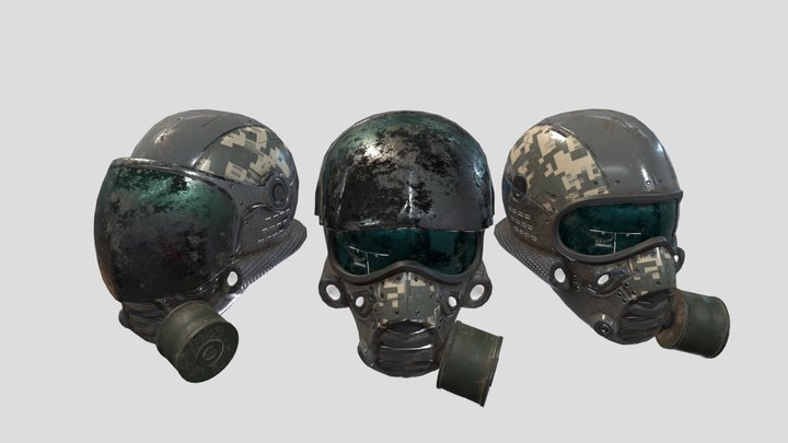 Scifi Mercenary Helmet 3D Model