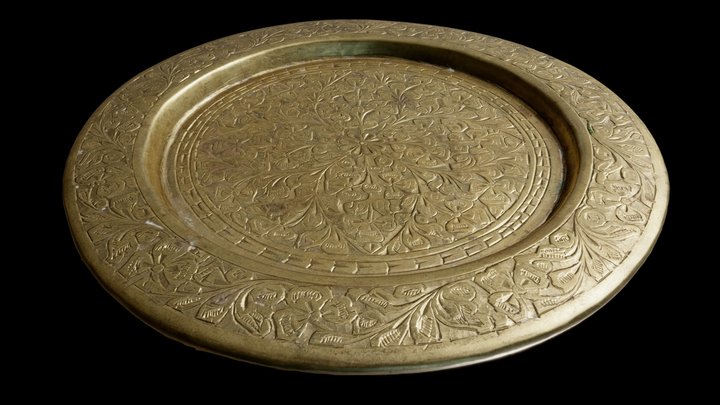 Engraved brass plate 3D Model