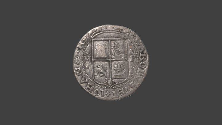 Joanna of Castile and Charles I coin 3D Model