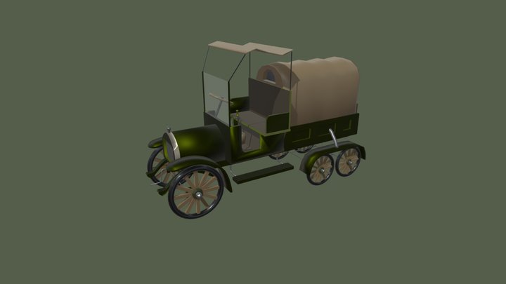 Camion Garford de l'armée 3D Model