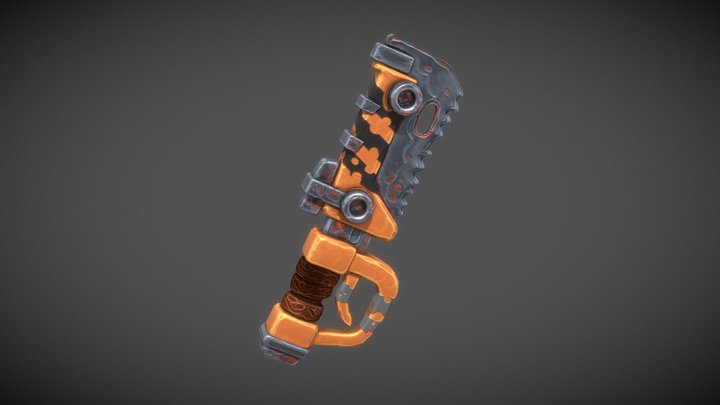 Gatling Weapon 3D Model