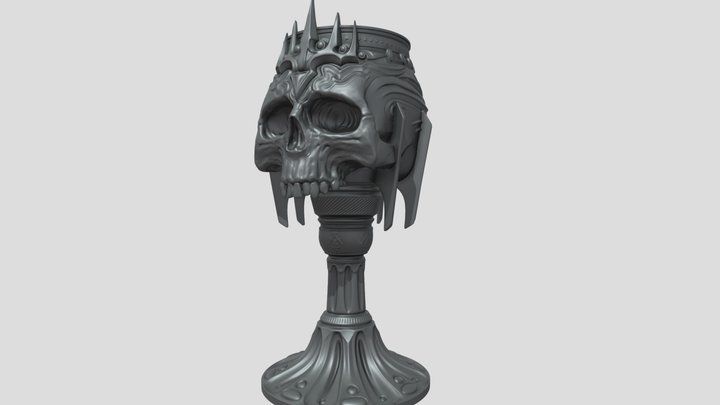Gothic Skull Goblet 3D Model