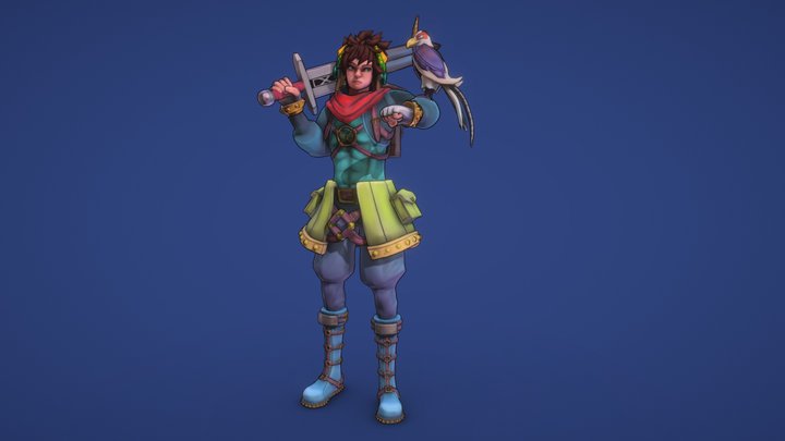 Ryudo - Grandia 2 Remake 3D Model