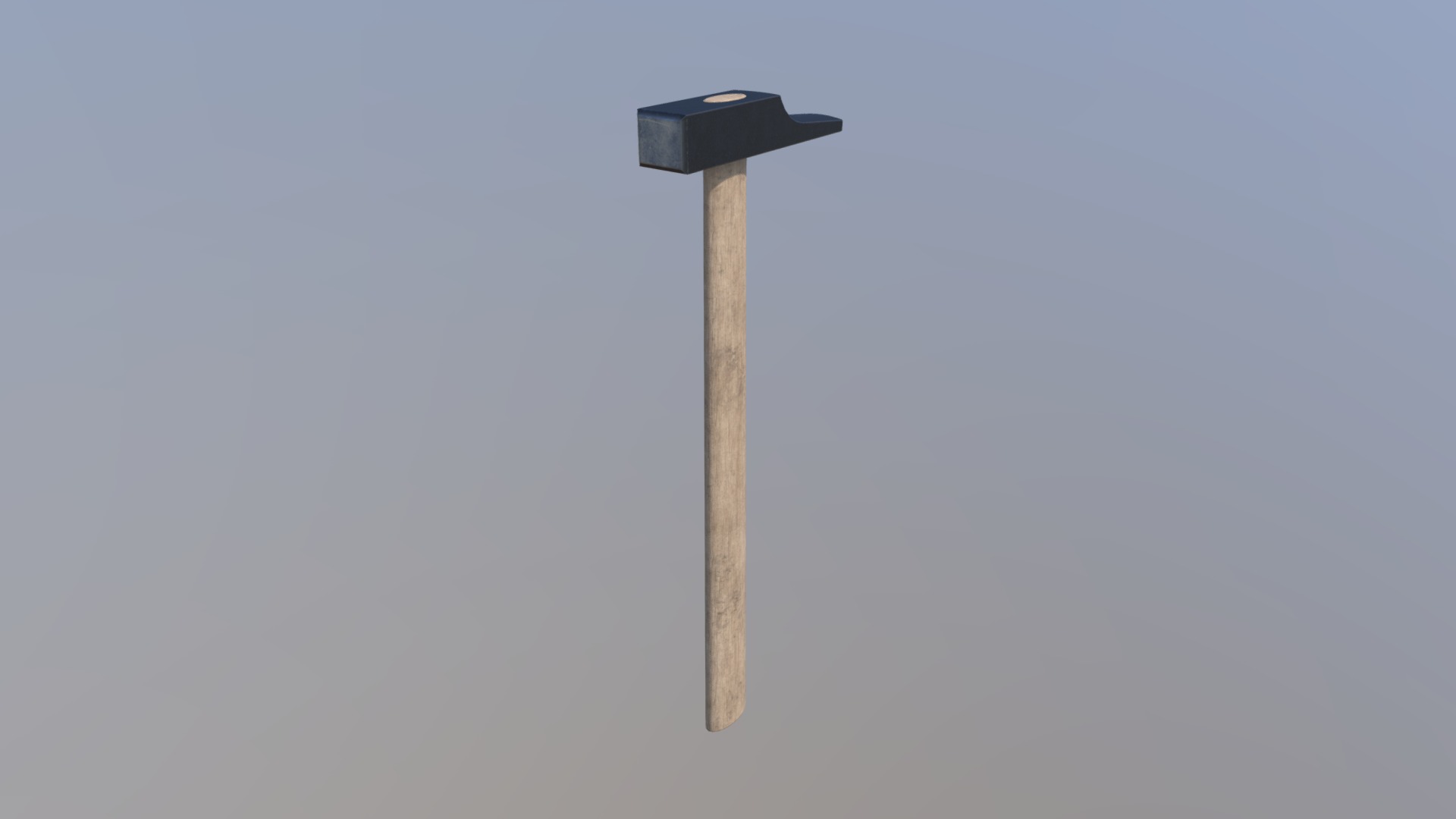 3D model Cabinetmaker’s hammer - This is a 3D model of the Cabinetmaker's hammer. The 3D model is about a wooden post with a black top.