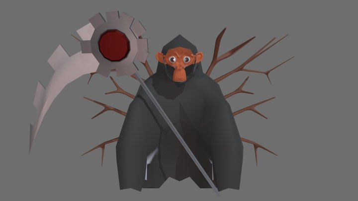 Suzanne Grim Reaper 3D Model