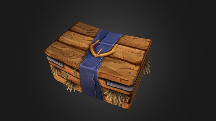 Wood Crate 3D Model