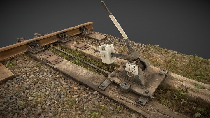 Manual Railroad Switch Arrow 3D Model