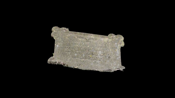 Metal grave plaque 3D Model