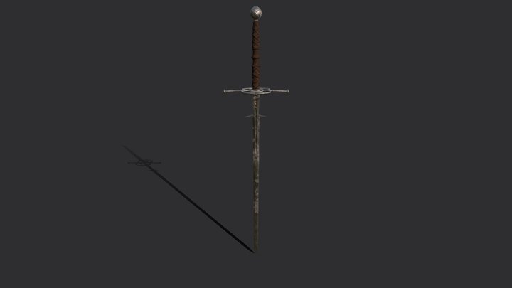 Two-handed Sword (German, 1500s), PBR textures 3D Model