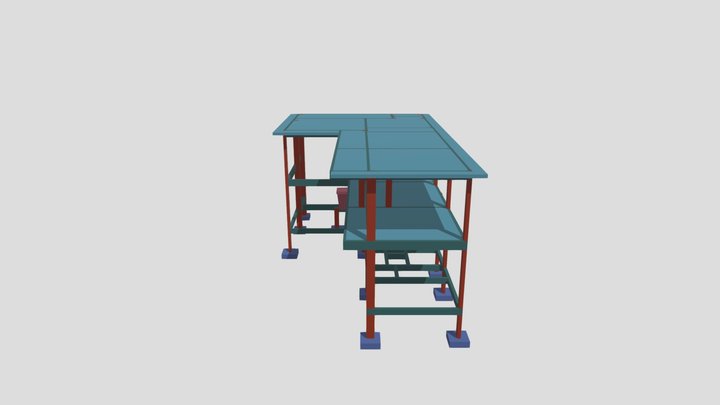 PROJETO ESTRUTURAL RESIDENCIAL 2 PAVIMENTOS 3D Model