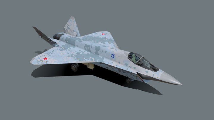 Sukhoi checkmate T-75 LTS 3D Model