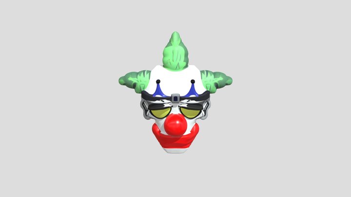 stylized clown face 3D Model